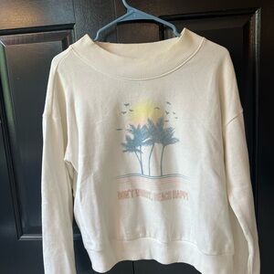 Aerie Cream Graphic Women's Sweater